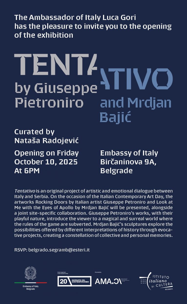 Exhibition Tentativo, Giuseppe Pietroniro and Mrđan Bajić, 10.10.2025